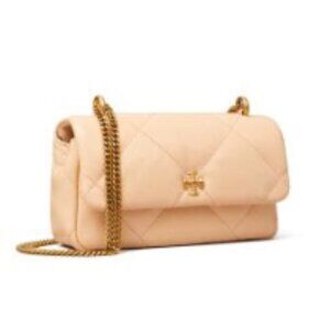 [NWT] Tory Burch - MINI KIRA DIAMOND QUILT FLAP BAG (Pink Blush w/Gold Hardware)